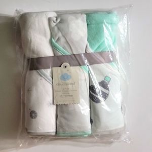 3pk Baby Hooded Bath Towel - Cloud Island™